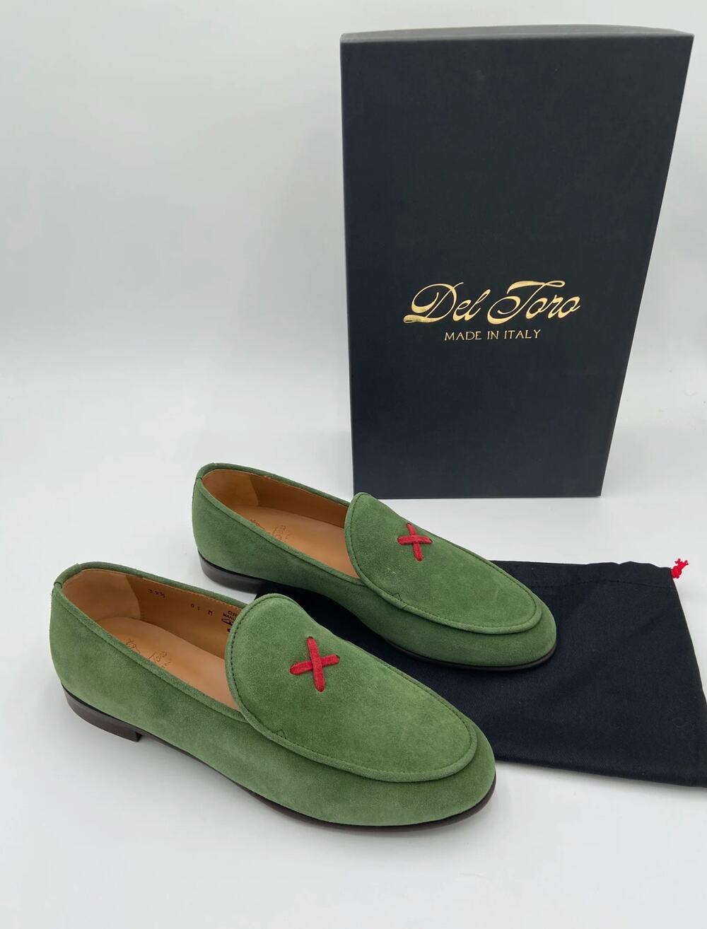 Del Toro Women's Italia Milano Loafers Suede Shoes size 39.5